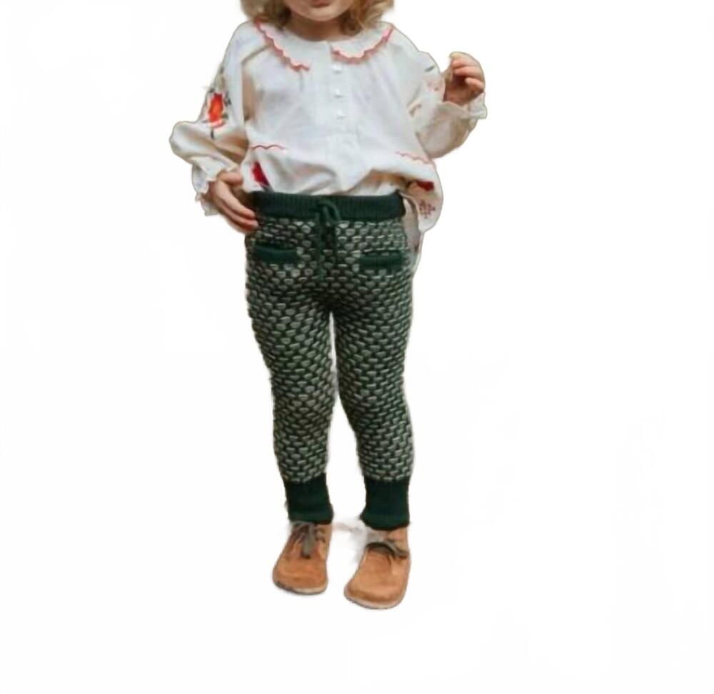 NEW LALI knit pants in cypress & cream